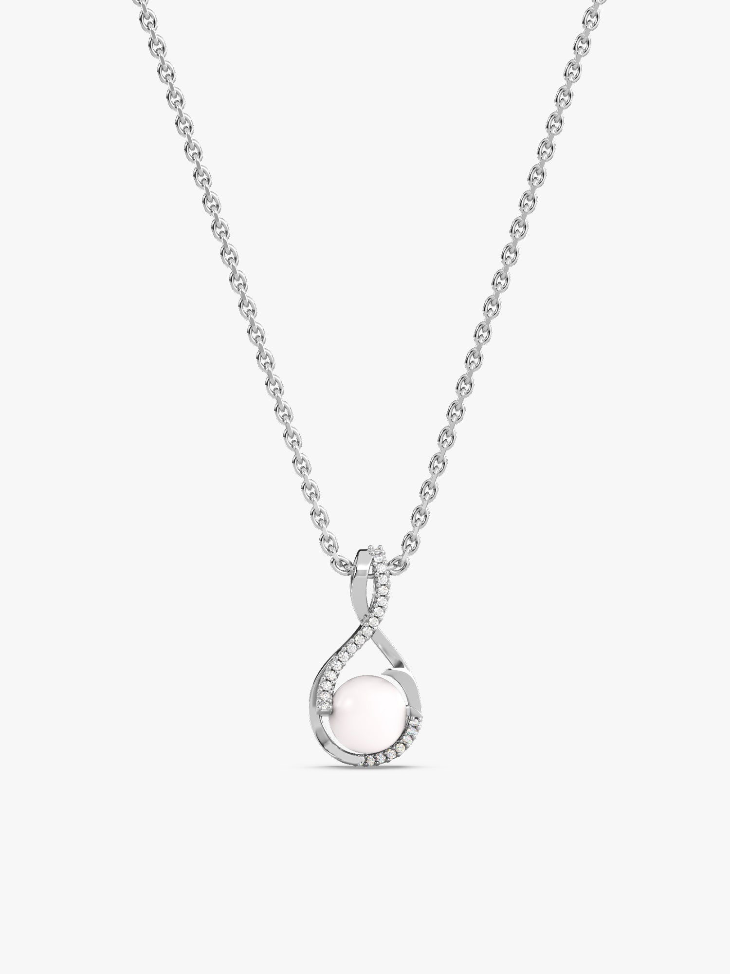 Kriti Sanon Silver Loop Pearl Pendant With Link Chain