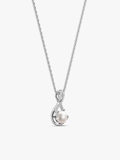 Kriti Sanon Silver Loop Pearl Pendant With Link Chain