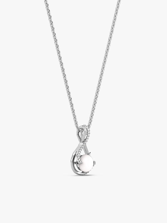 Kriti Sanon Silver Loop Pearl Pendant With Link Chain