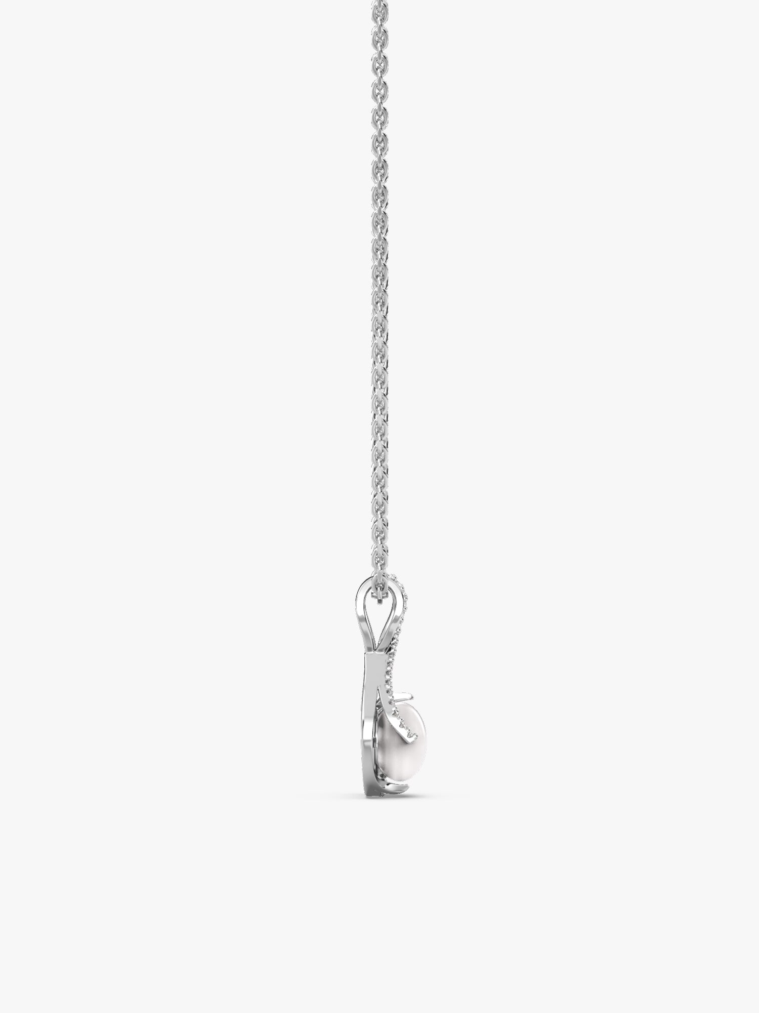 Kriti Sanon Silver Loop Pearl Pendant With Link Chain