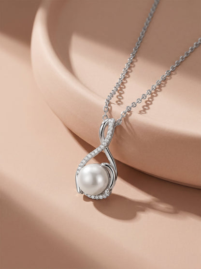 Kriti Sanon Silver Loop Pearl Pendant With Link Chain