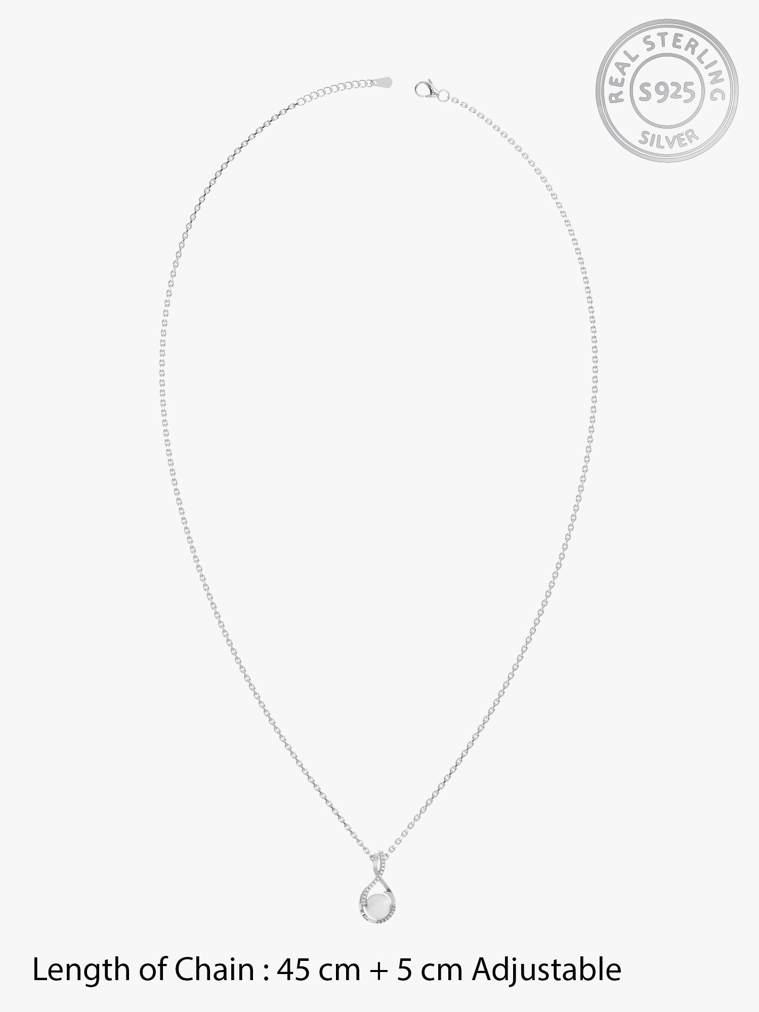 Kriti Sanon Silver Loop Pearl Pendant With Link Chain