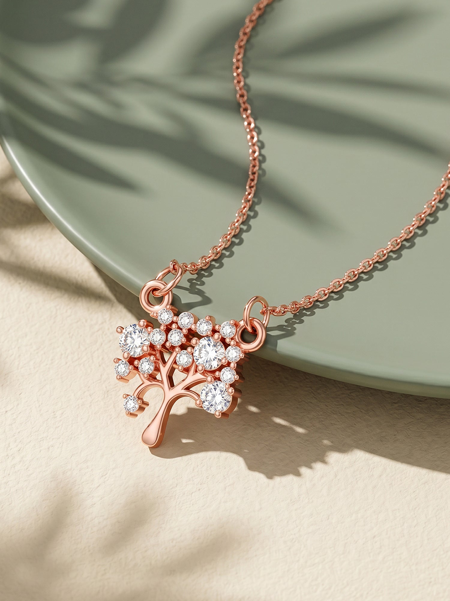 Rose Gold Tree of Life Necklace