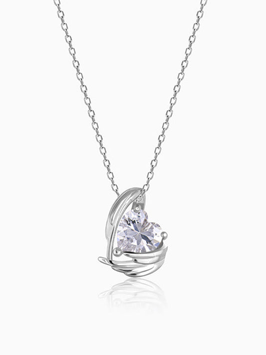 Silver Angel Wings of Protection Necklace