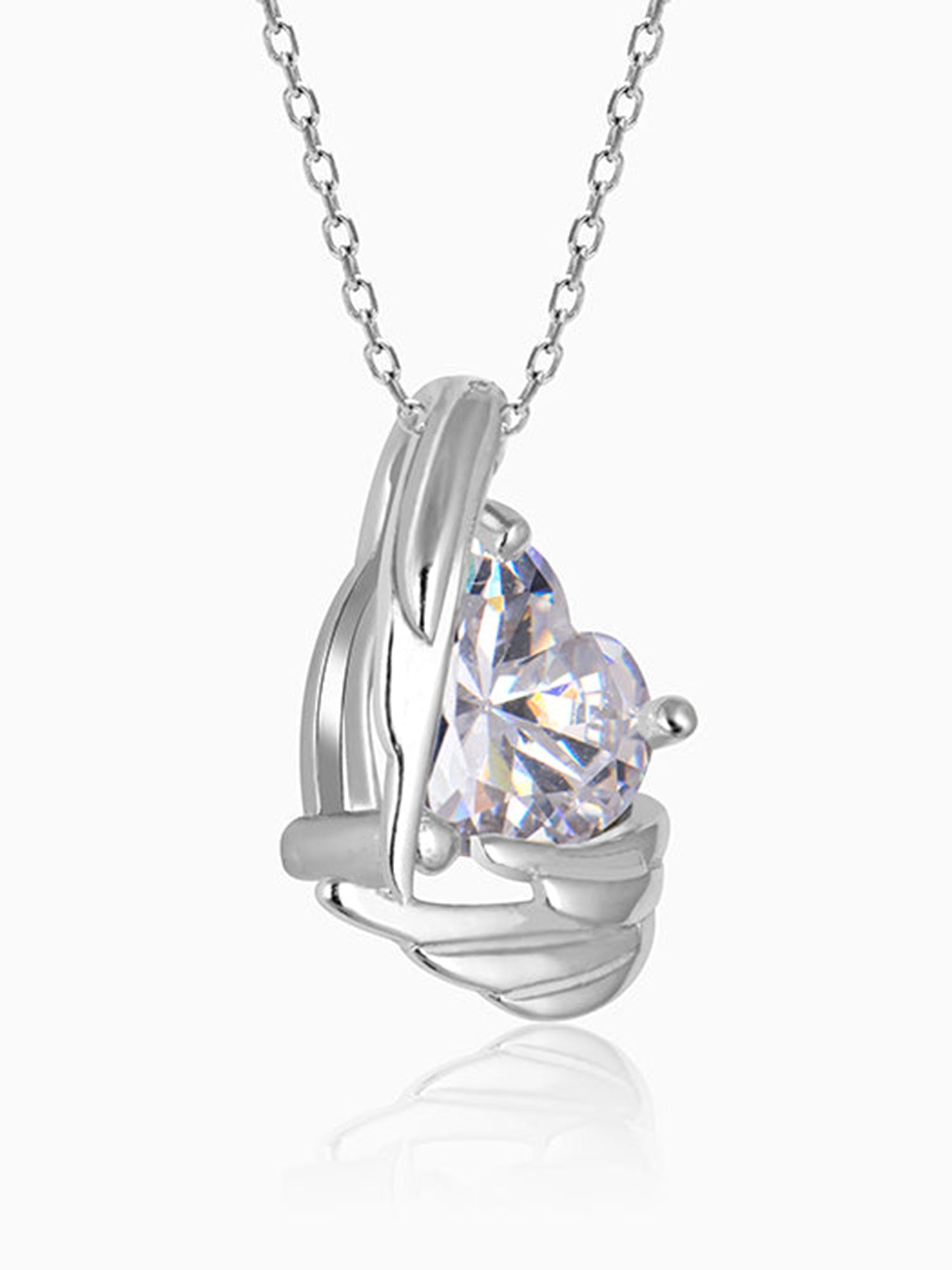 Silver Angel Wings of Protection Necklace