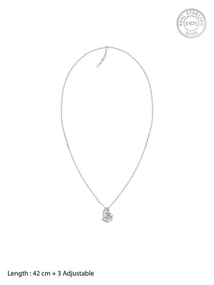 Silver Angel Wings of Protection Necklace