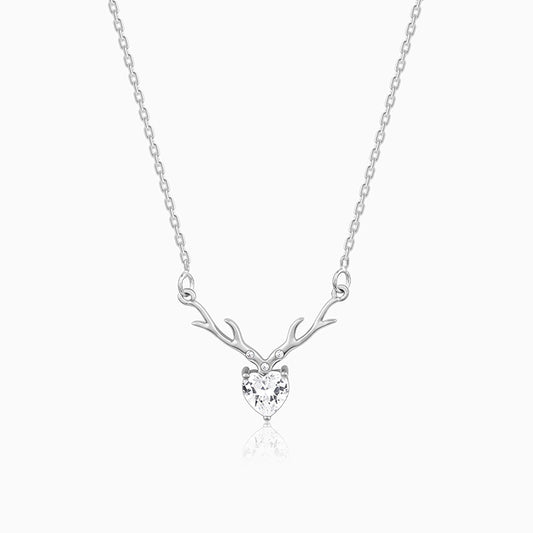 Anushka Sharma Silver Deer Heart Necklace