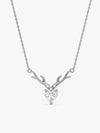 Silver Deer Heart Necklace