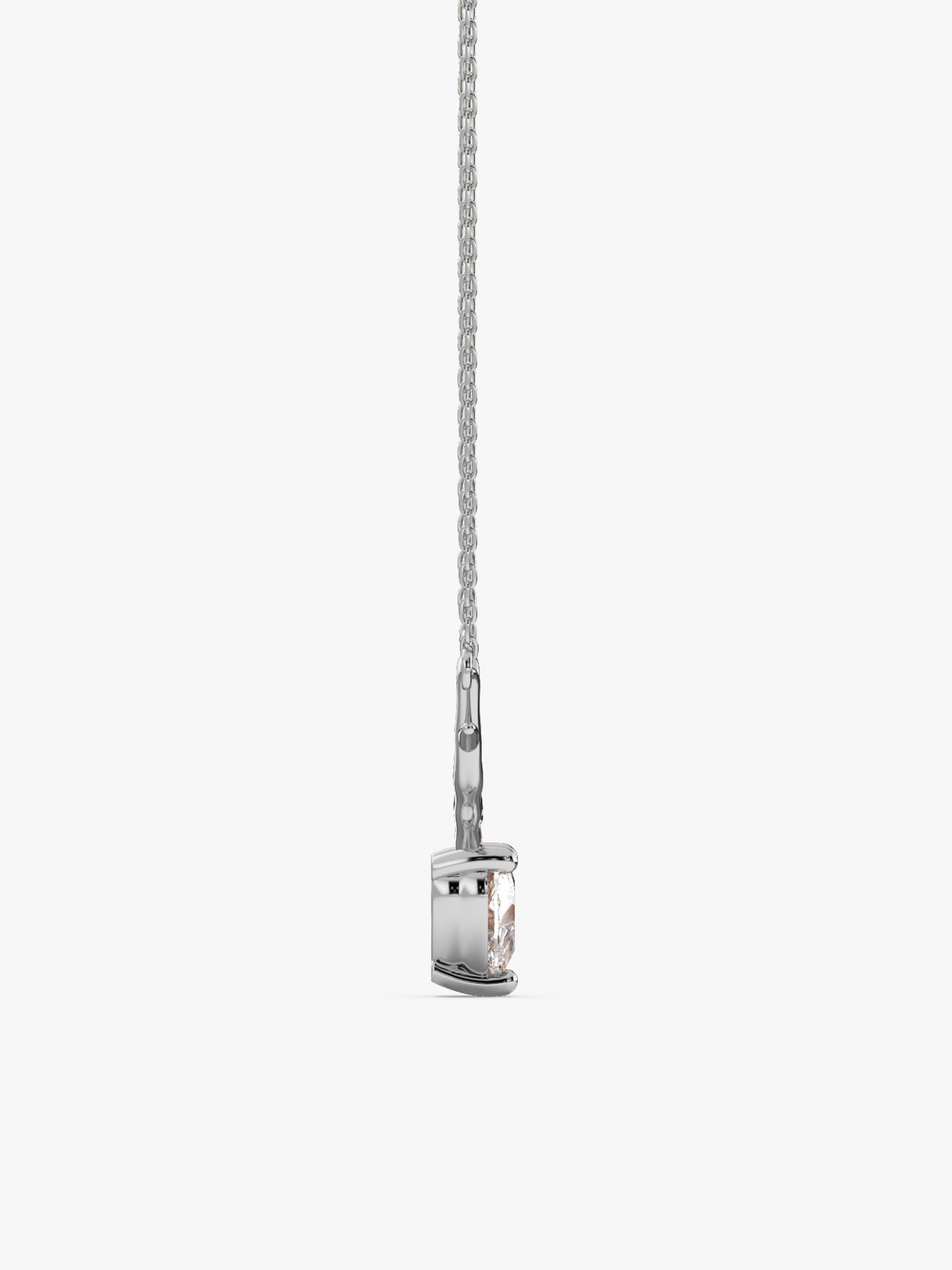 Silver Deer Heart Necklace