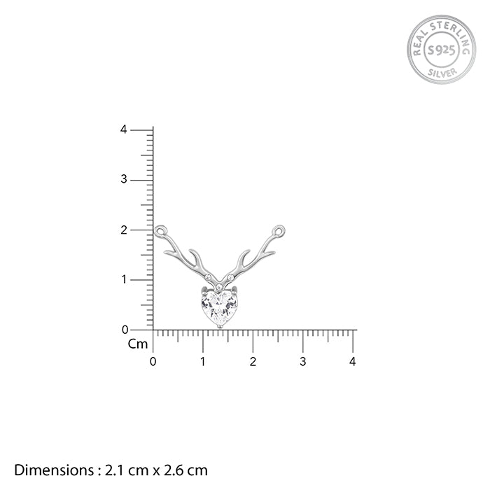 Anushka Sharma Silver Deer Heart Necklace