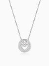 Silver Heart MOM Necklace