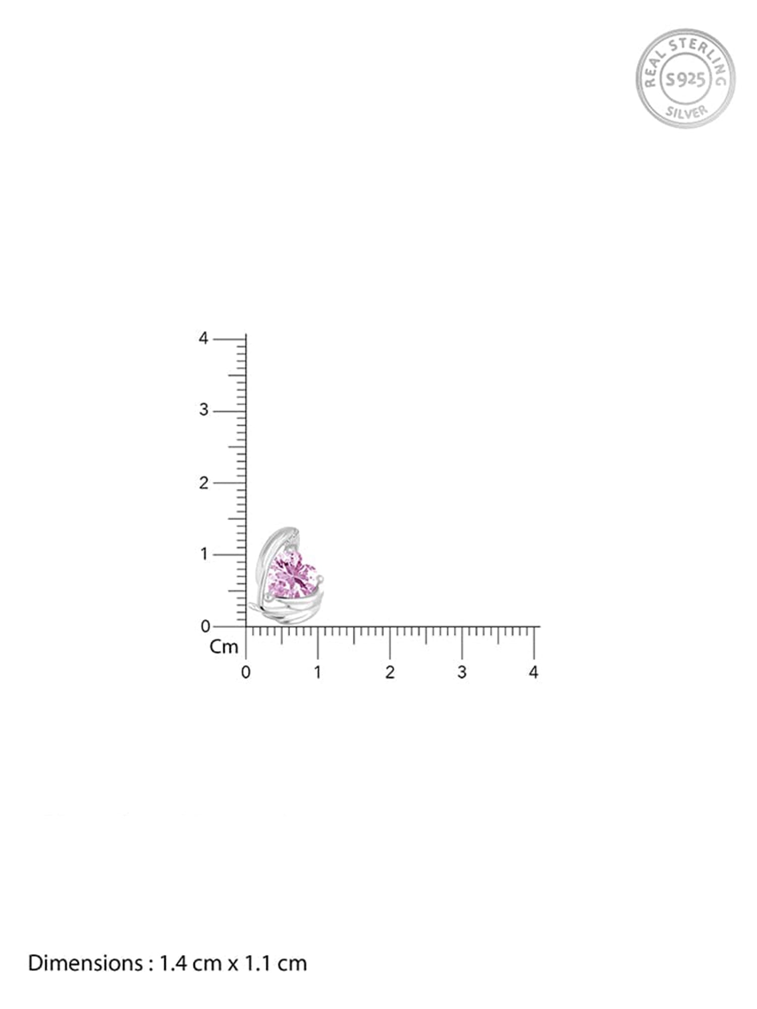Silver Pink Angel Wings of Protection Necklace