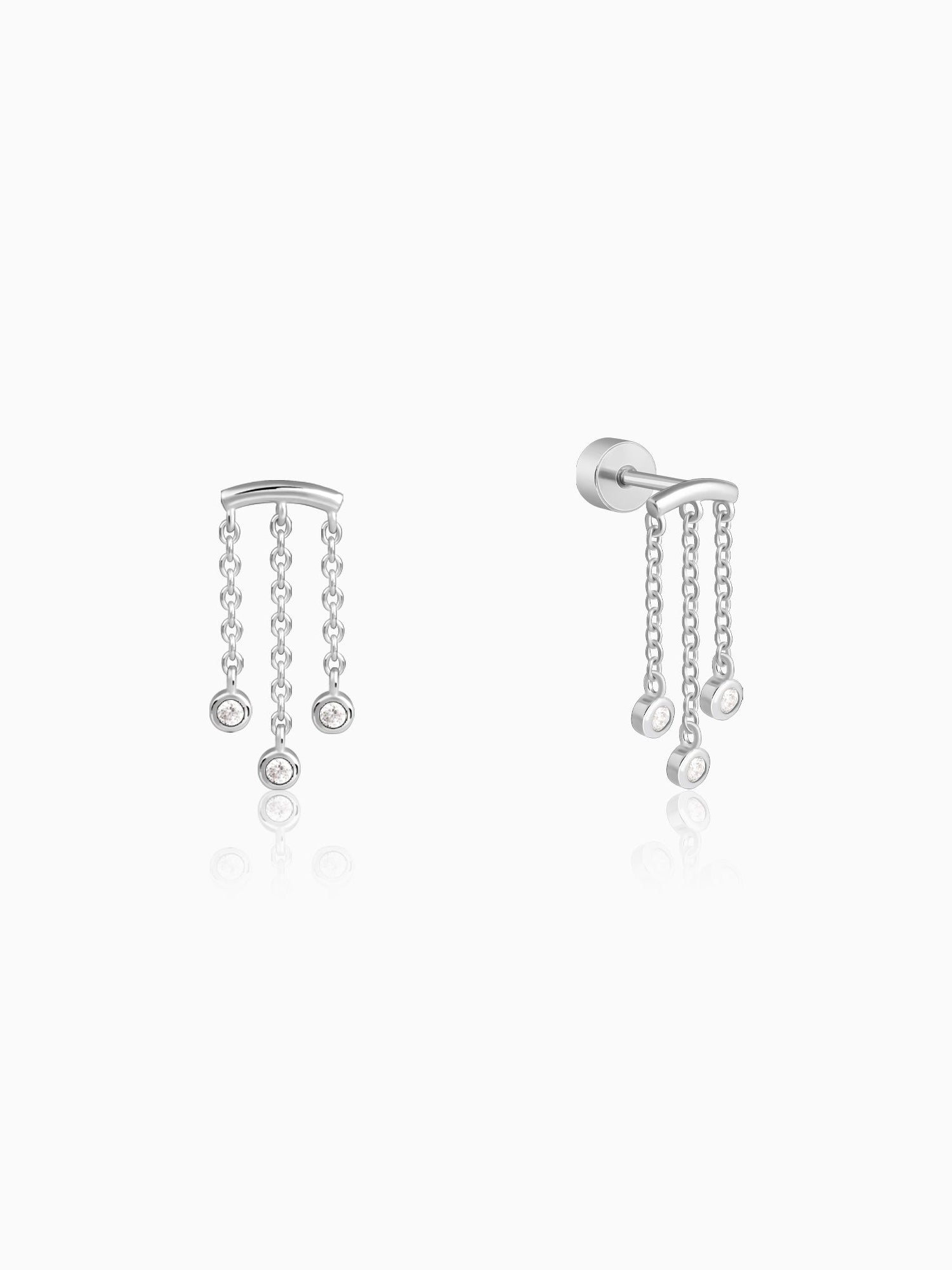 Silver Valky Ear Piercings