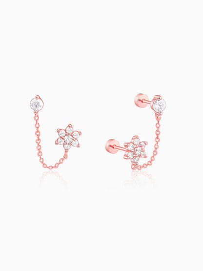 Rose Gold Fiona Ear Double Piercings