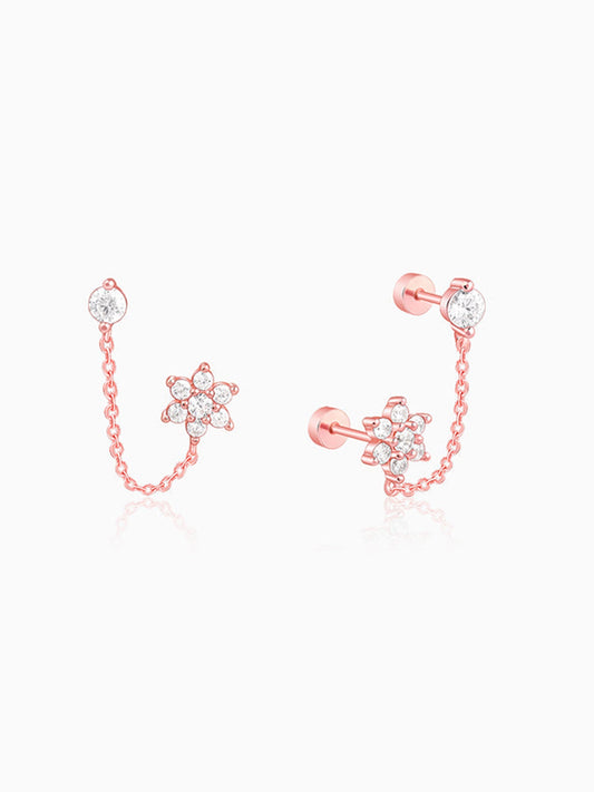 Rose Gold Fiona Ear Double Piercings