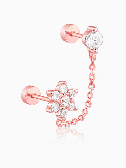 Rose Gold Fiona Ear Double Piercings