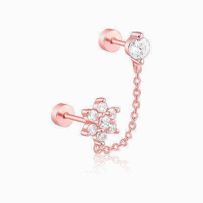 Rose Gold Fiona Ear Double Piercings