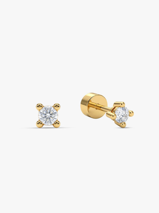 Golden Lian Ear Piercings