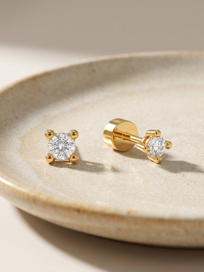 Golden Lian Ear Piercings