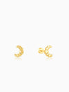 Golden Croissant Ear Piercings