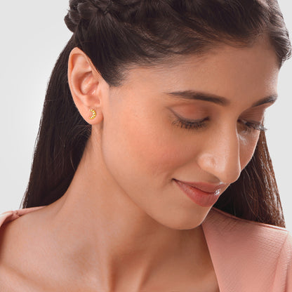 Golden Croissant Ear Piercings