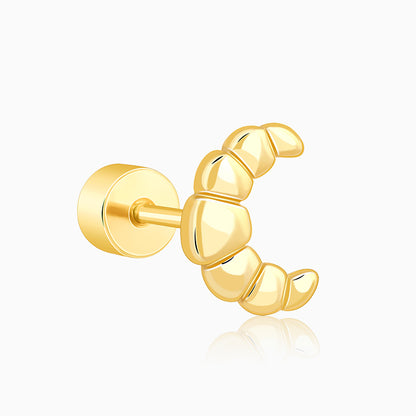 Golden Croissant Ear Piercings