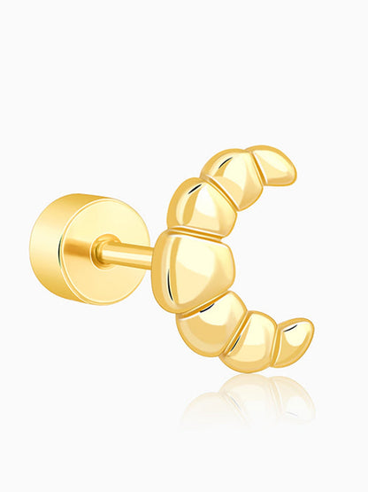 Golden Croissant Ear Piercings