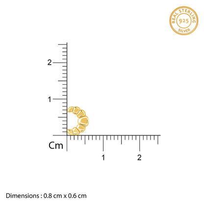 Golden Croissant Ear Piercings