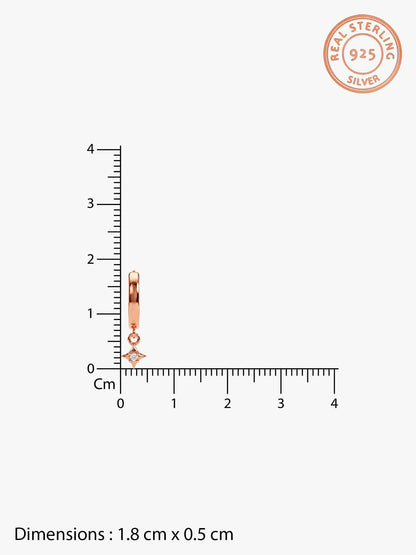 Rose Gold Stara Hoop Ear Piercings