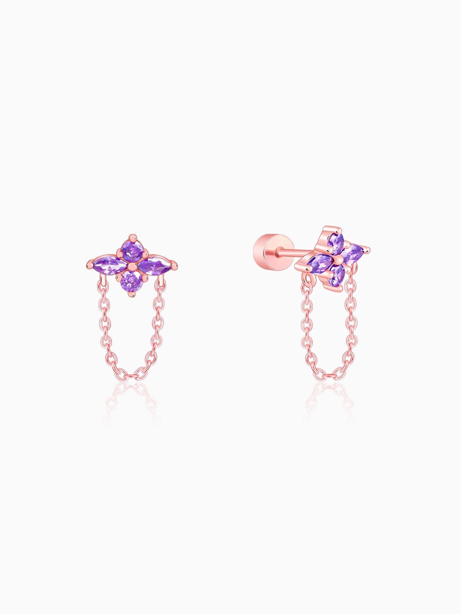 Rose Gold Cassia Ear Piercings