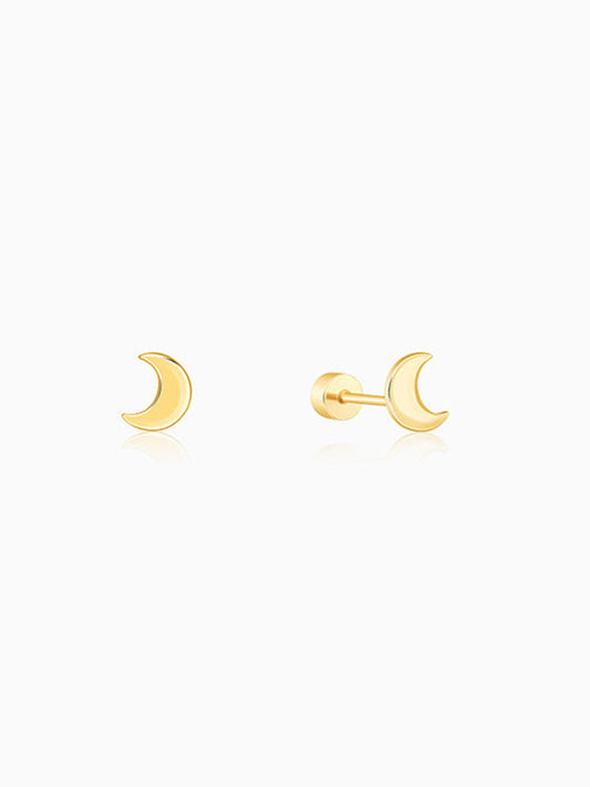 Golden Luna Ear Piercings