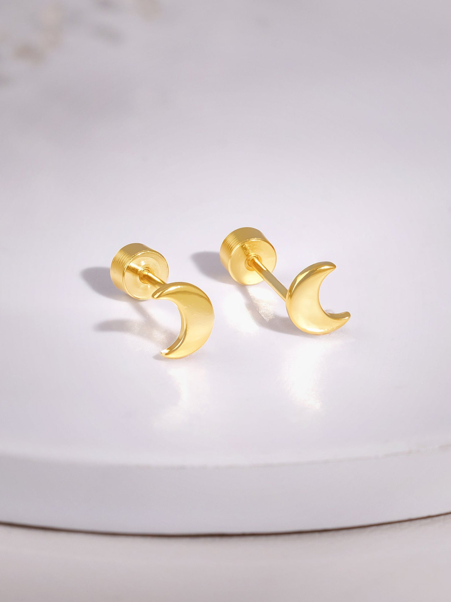 Golden Luna Ear Piercings