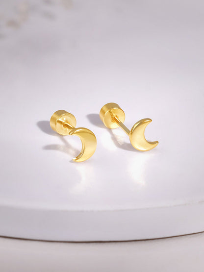 Golden Luna Ear Piercings