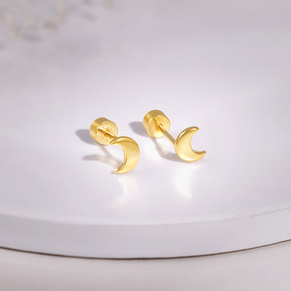 Golden Luna Ear Piercings