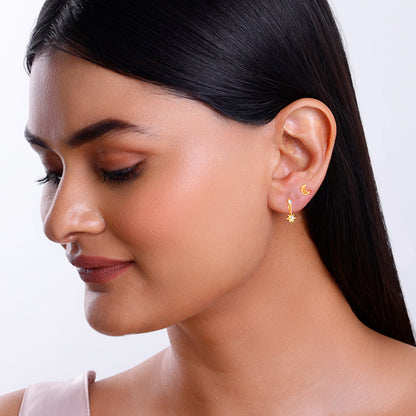 Golden Celestial Ear Piercings Set
