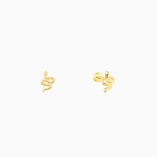 Golden Medusa Ear Piercings