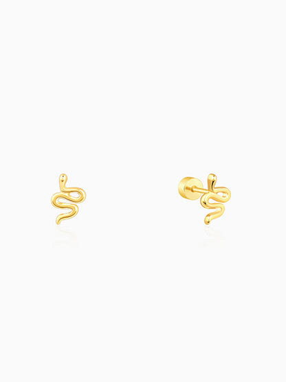 Golden Medusa Ear Piercings