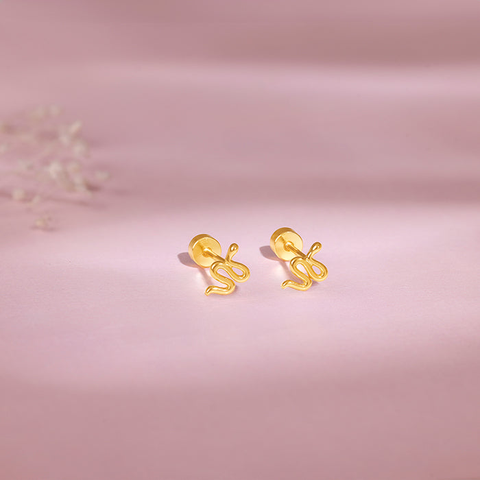 Golden Medusa Ear Piercings