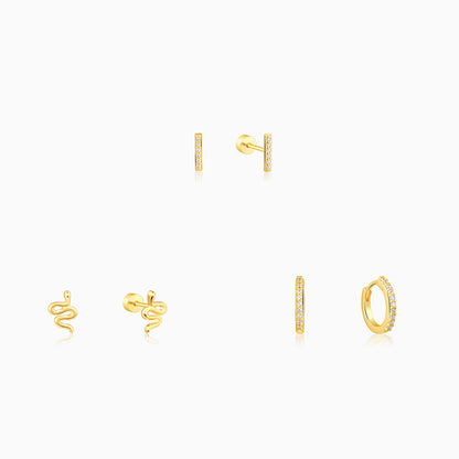 Golden Reyka Ear Piercings Set