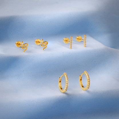 Golden Reyka Ear Piercings Set