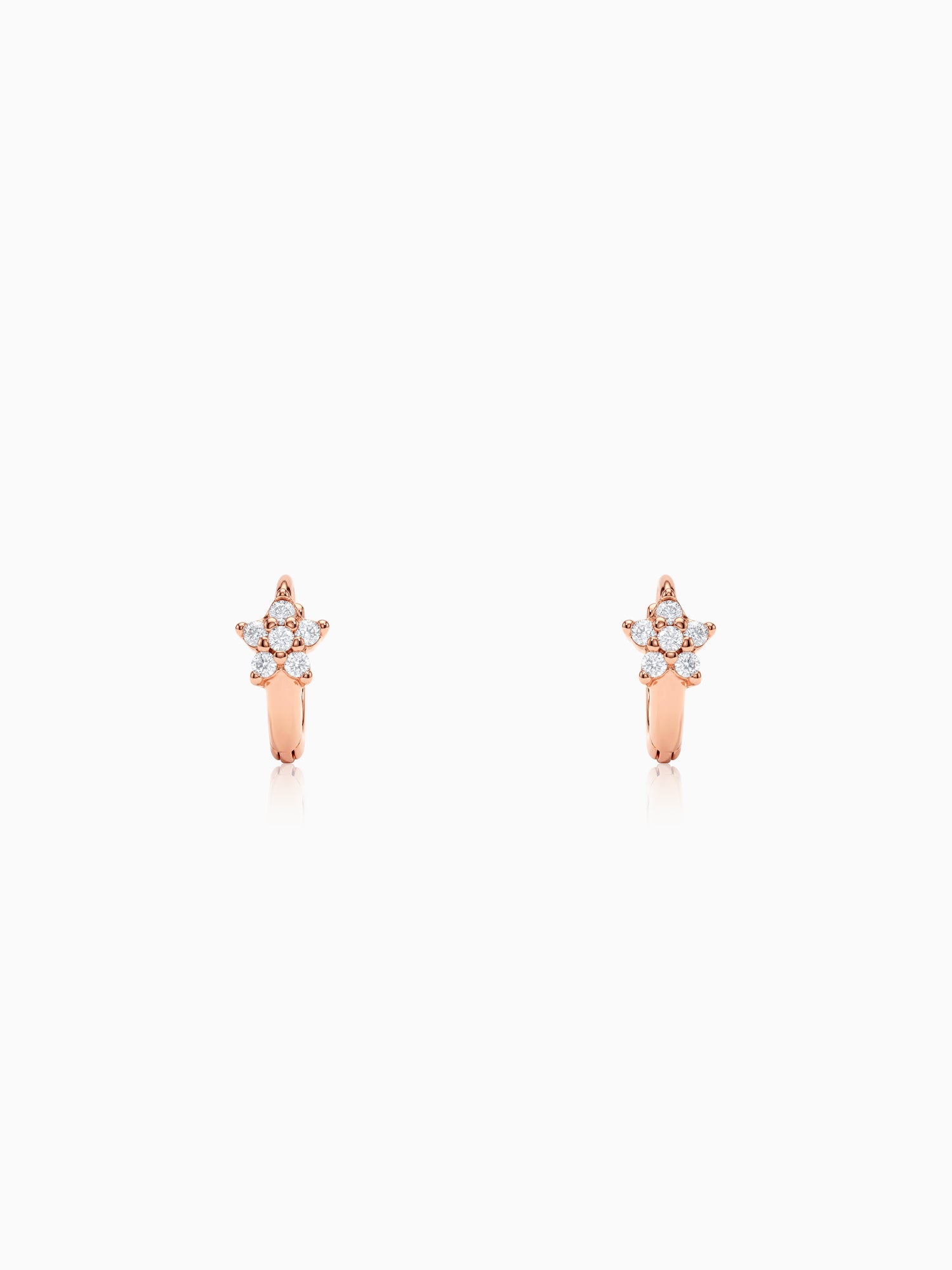 Rose Gold Flora Hoop Ear Piercings