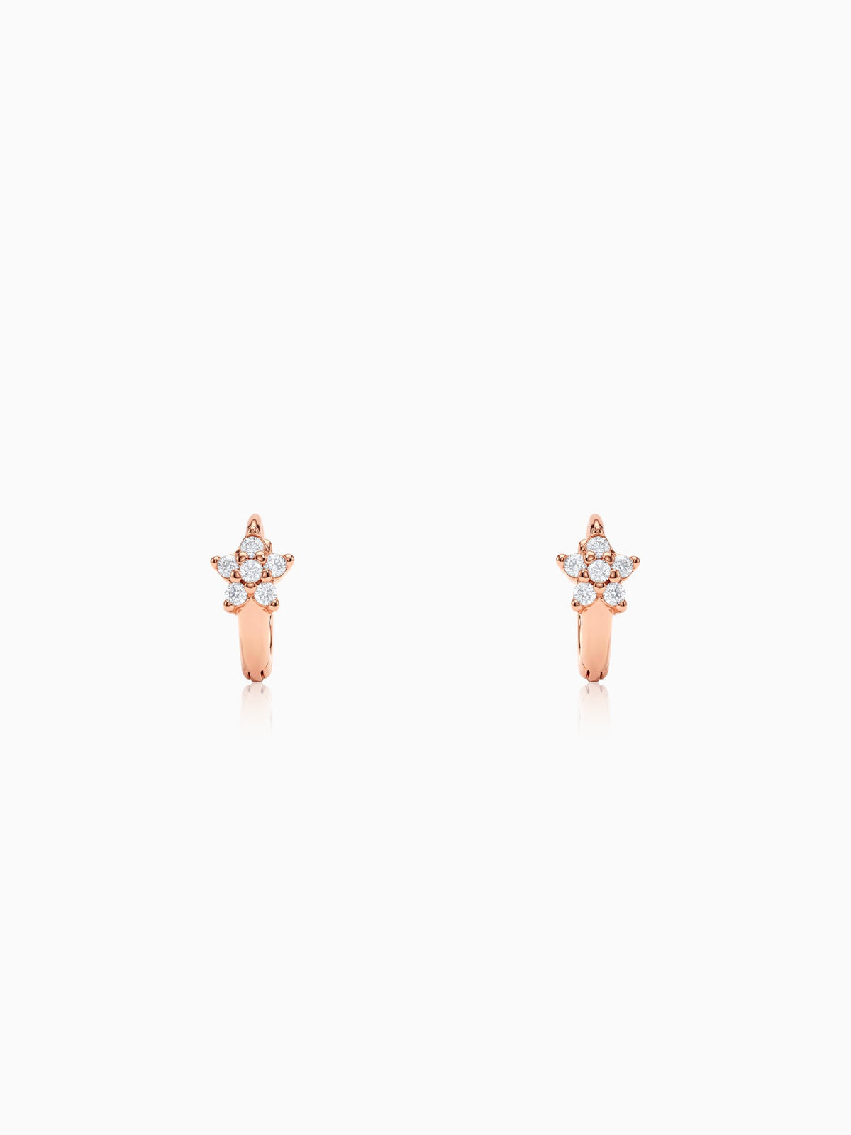 Rose Gold Flora Hoop Ear Piercings