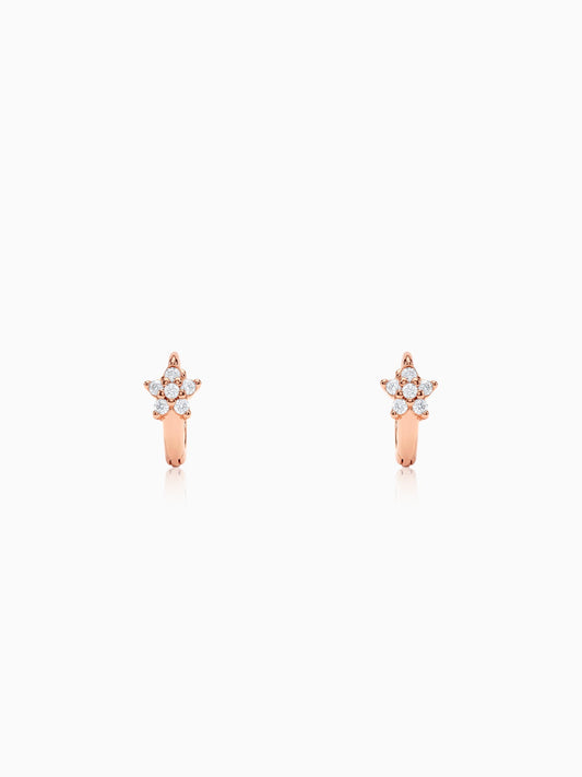 Rose Gold Flora Hoop Ear Piercings