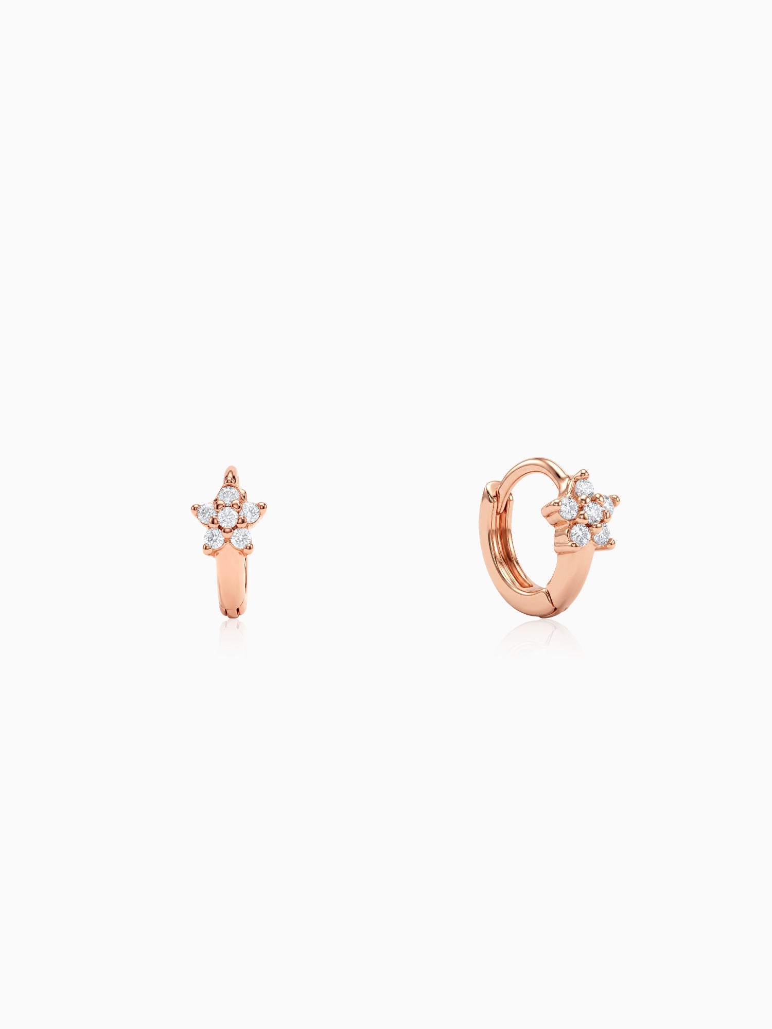 Rose Gold Flora Hoop Ear Piercings