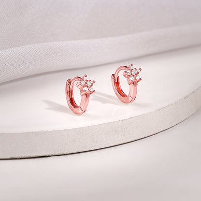 Rose Gold Flora Hoop Ear Piercings