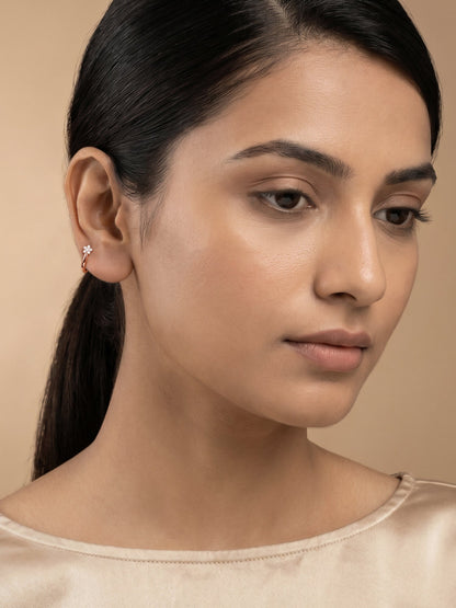 Rose Gold Flora Hoop Ear Piercings
