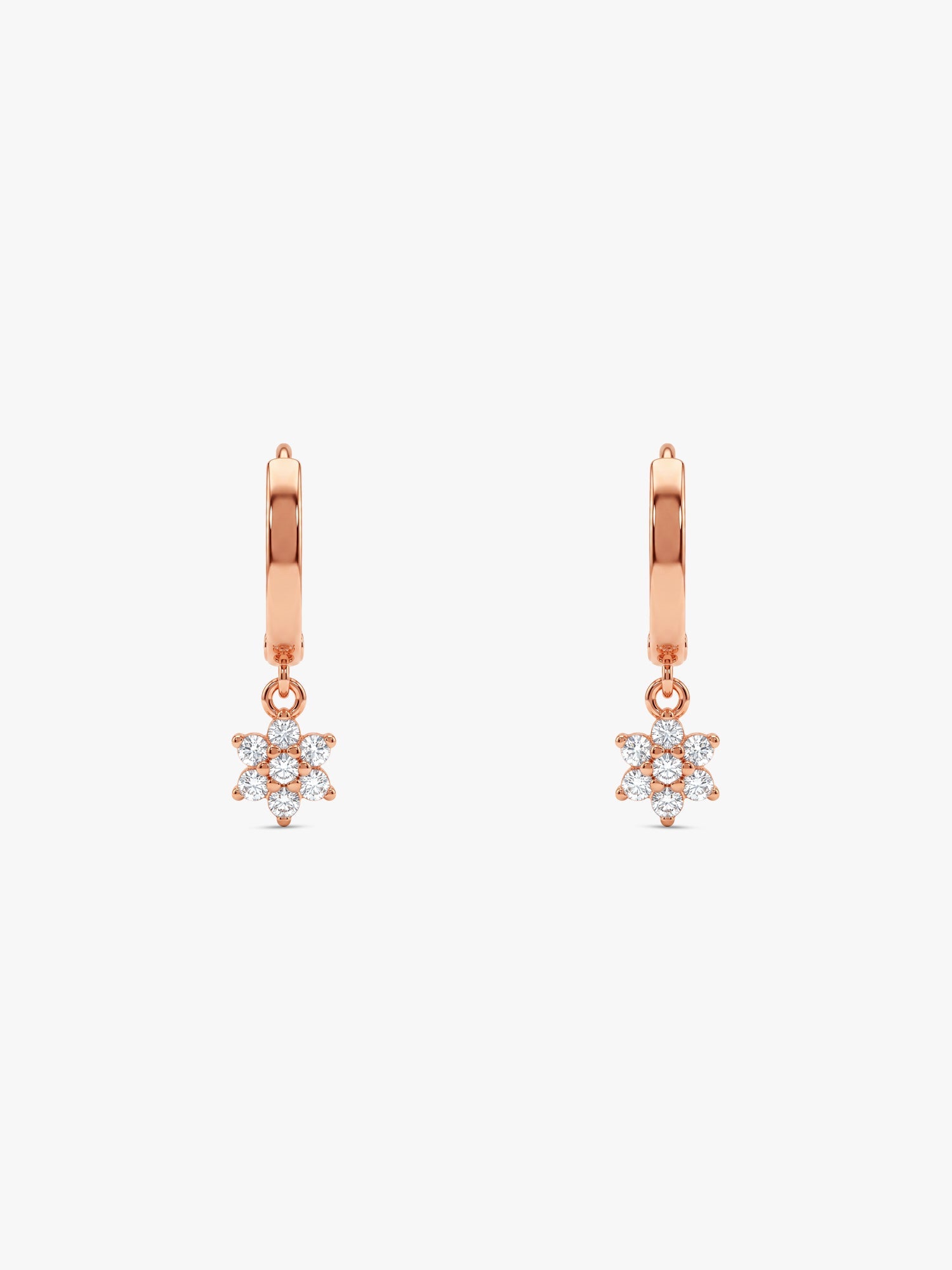 Rose Gold Flori Hoop Ear Piercings
