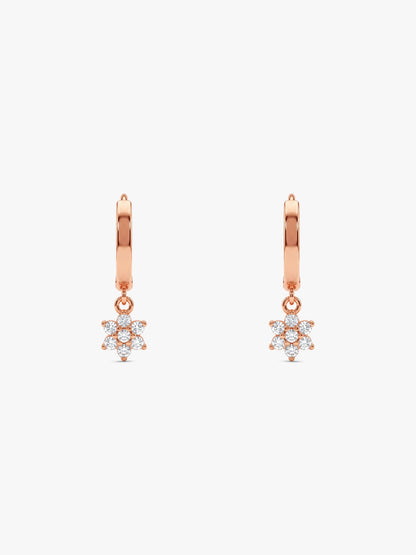 Rose Gold Flori Hoop Ear Piercings