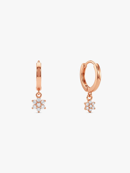 Rose Gold Flori Hoop Ear Piercings