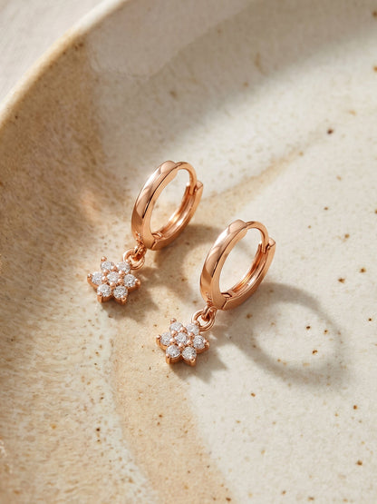 Rose Gold Flori Hoop Ear Piercings